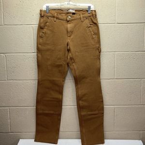 NWT Carhartt Double Knee Carpenter Pants Twill Womens Size 8 Brown Work Wear